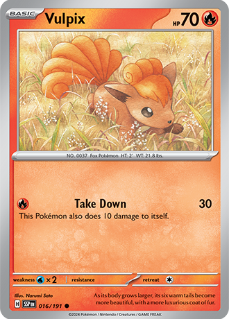Vulpix  16/191 Pokémon TCG Surging Sparks