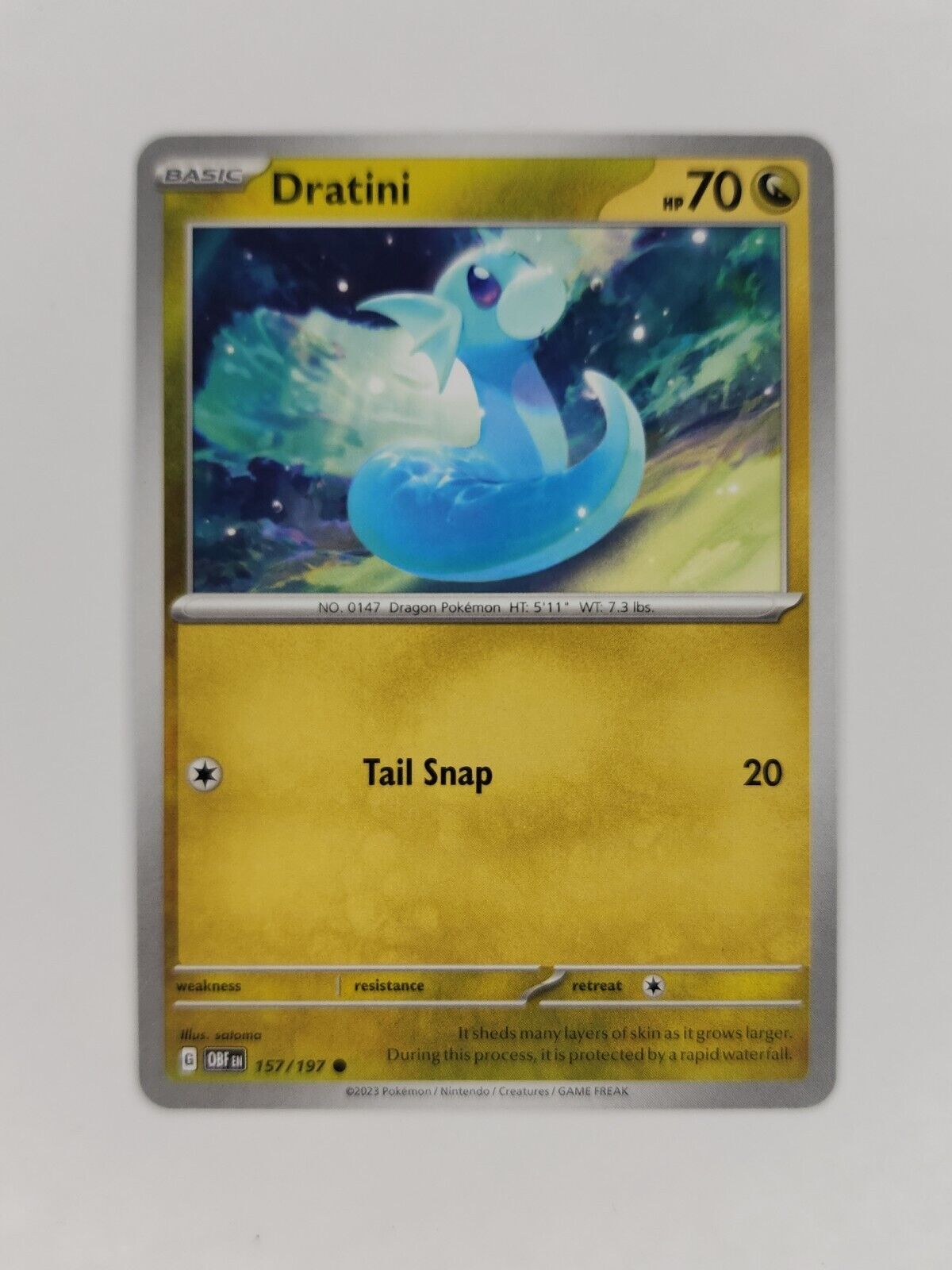 Dratini 157/197 Pokémon TGC Obsidian Flames