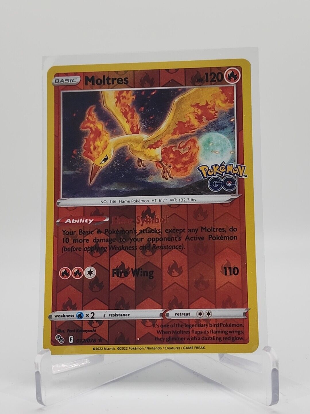 Moltres [Reverse Holo] 12/78 Pokémon TGC Pokemon Go