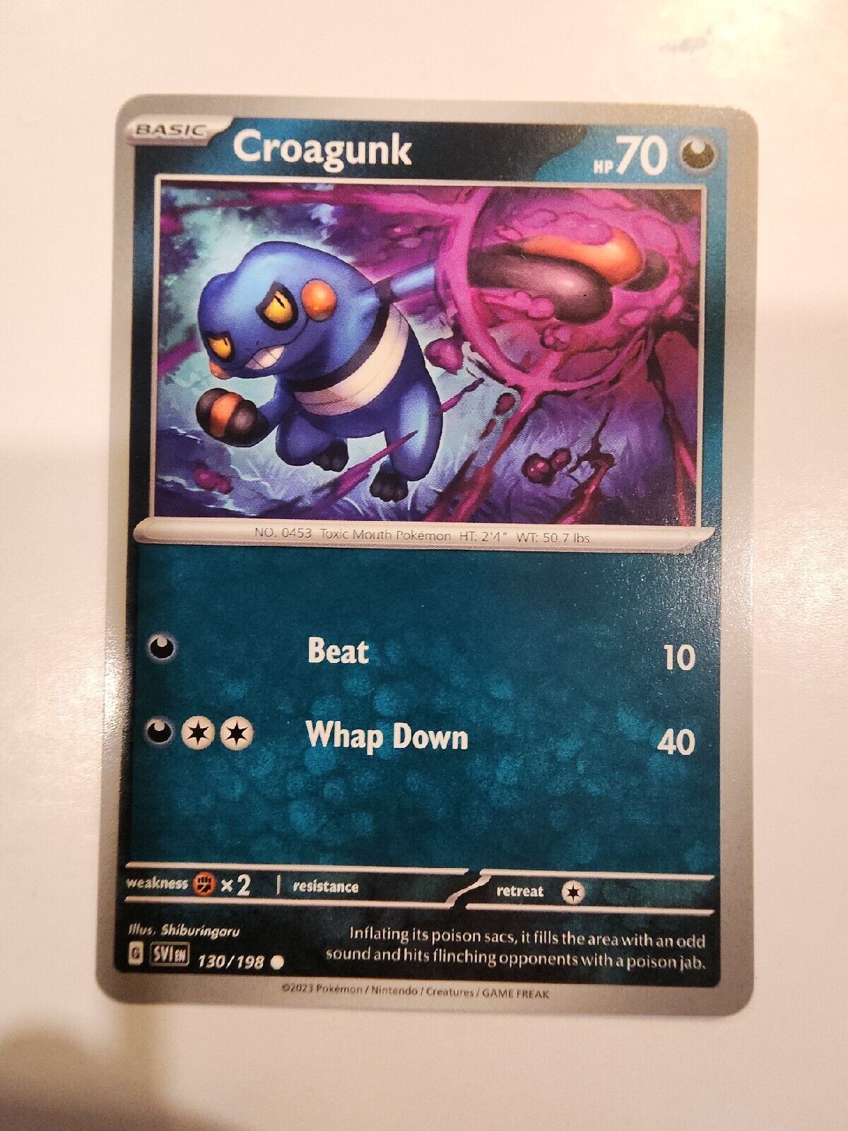 Croagunk 130/198 Pokémon TGC Scarlet & Violet