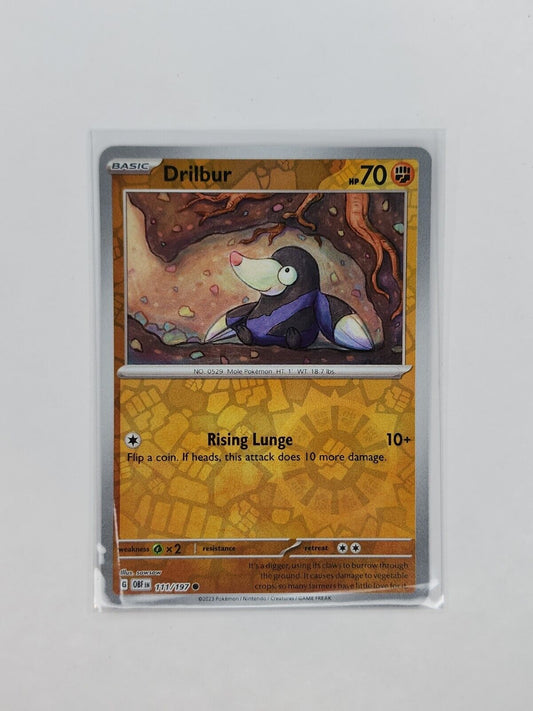 Drilbur [Reverse Holo] 111/197 Pokémon TGC Obsidian Flames