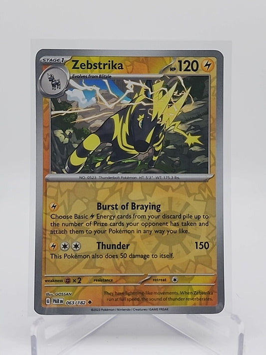 Zebstrika [Reverse Holo]  63/182 Pokémon TCG Paradox Rift