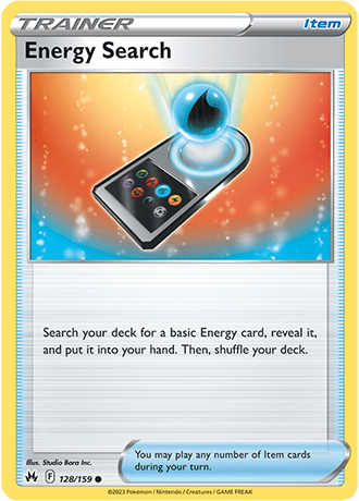 Energy Search  128/159 Pokémon TCG Crown Zenith