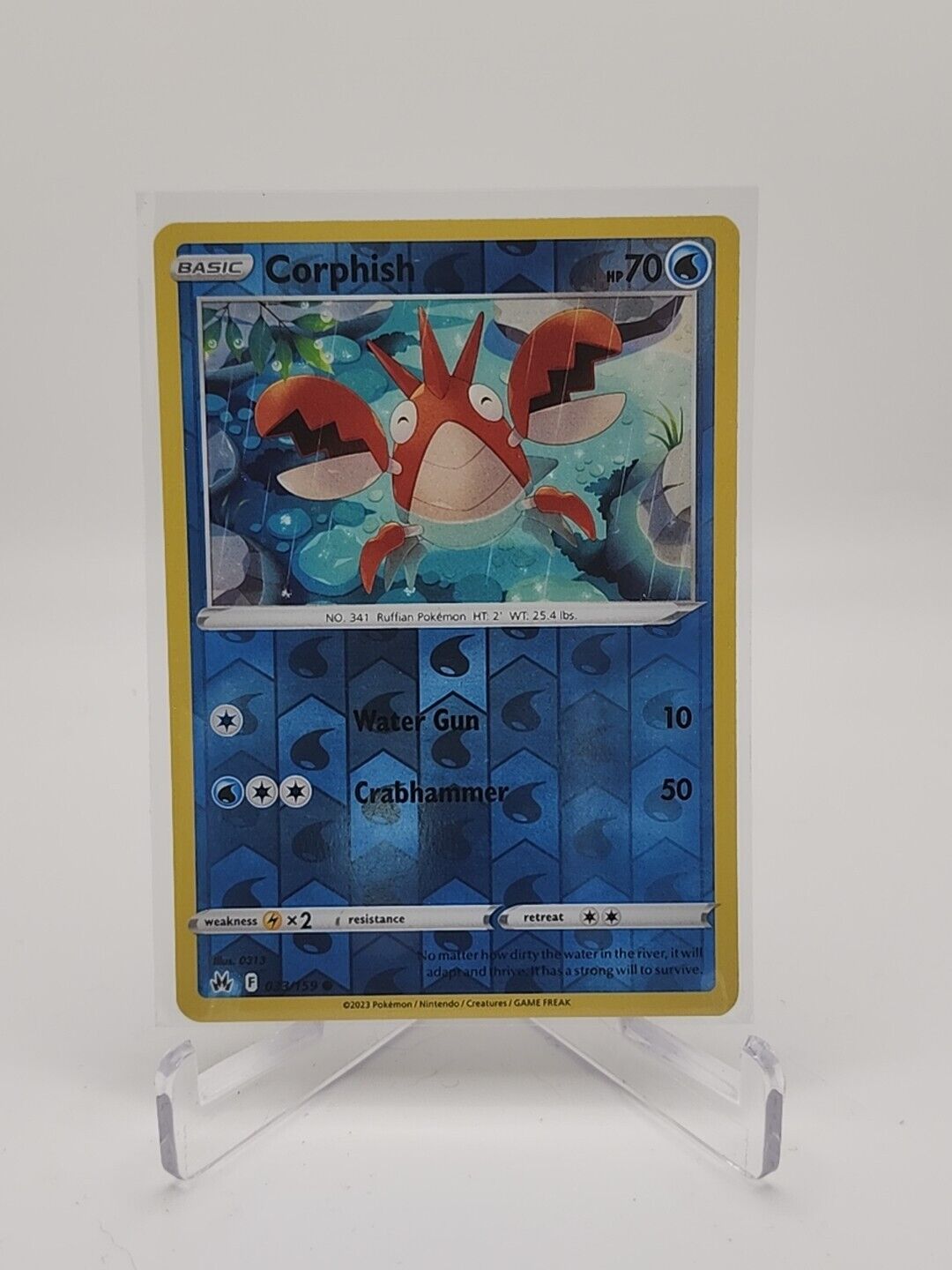 Corphish [Reverse Holo] 33/159 Pokémon TGC Crown Zenith