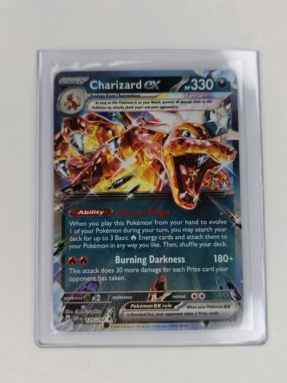 Charizard ex 125/197 Pokémon TGC Obsidian Flames