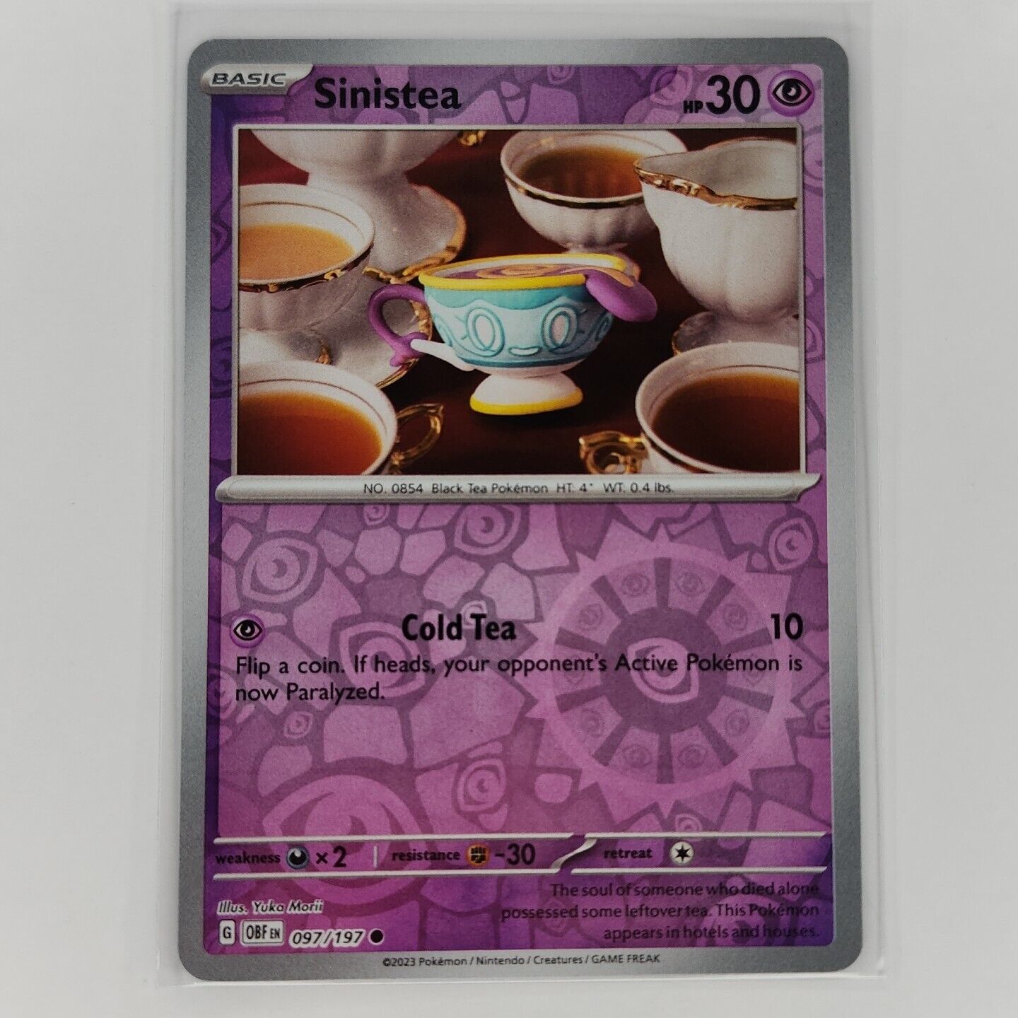 Sinistea [Reverse Holo] 97/197 Pokémon TGC Obsidian Flames