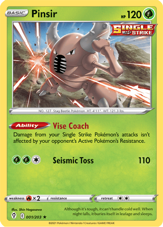 Pinsir  1/203 Pokémon TCG Evolving Skies