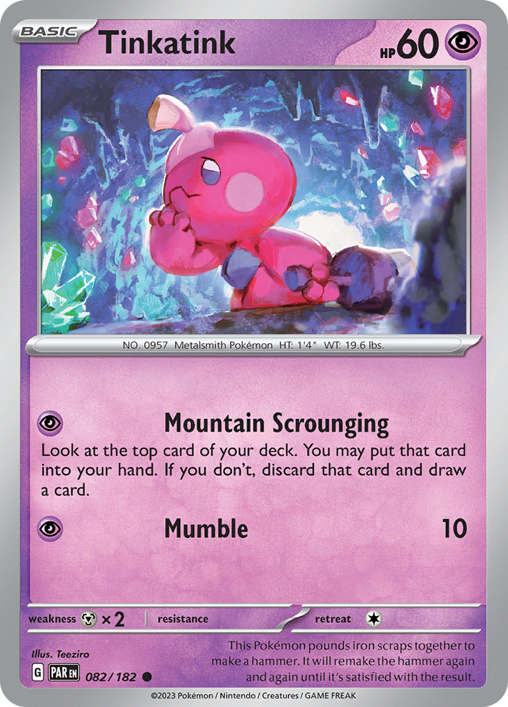 Tinkatink  82/182 Pokémon TCG Paradox Rift