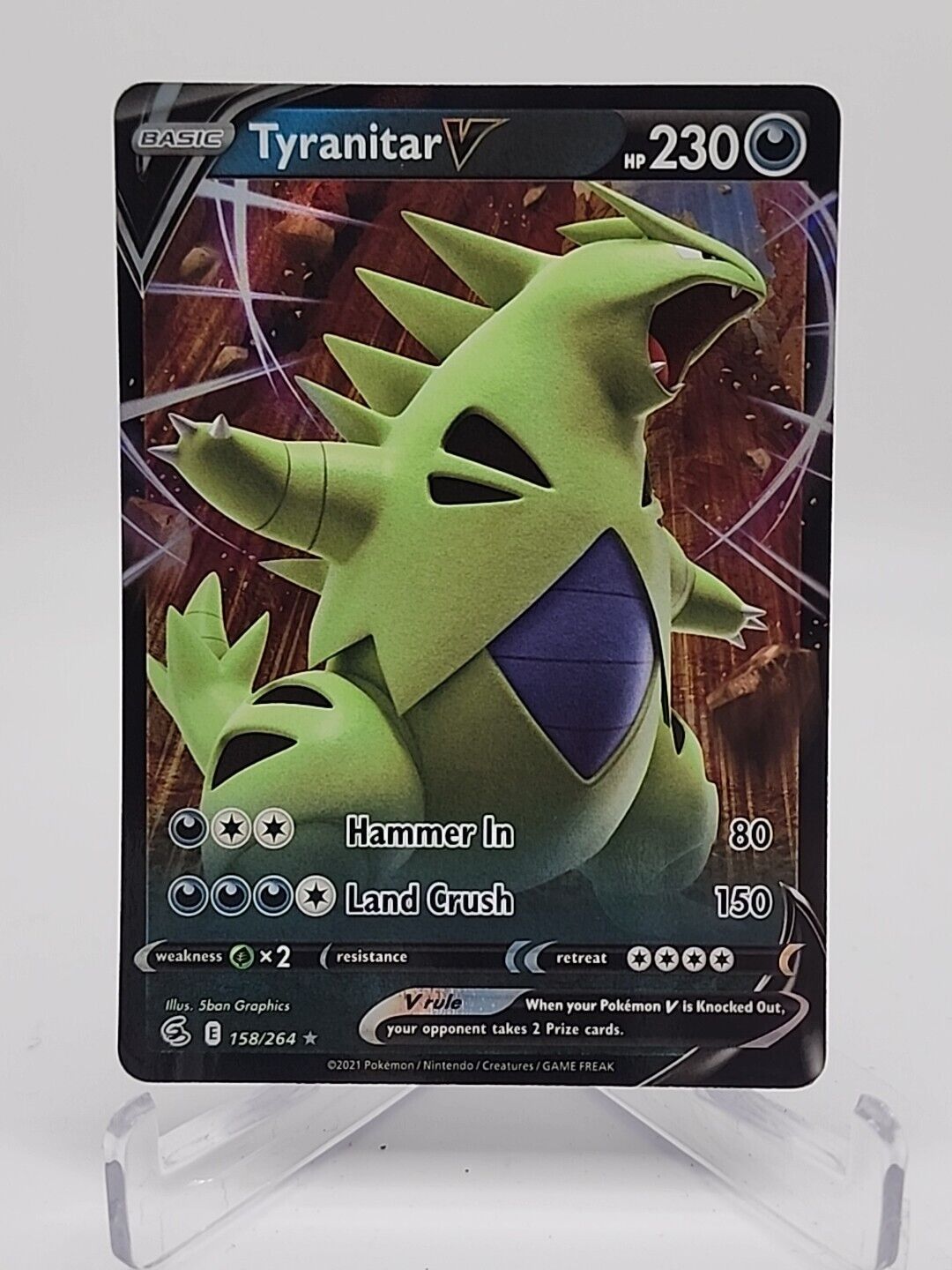 Tyranitar V  158/264 Pokémon TCG Fusion Strike