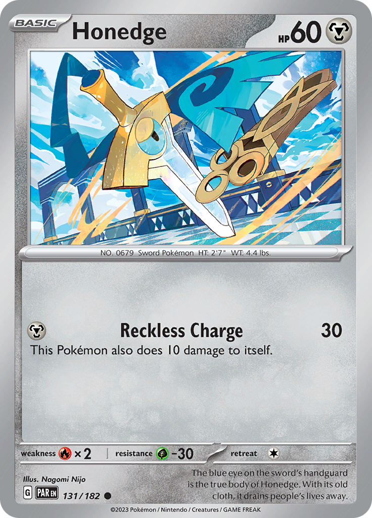 Honedge  131/182 Pokémon TCG Paradox Rift