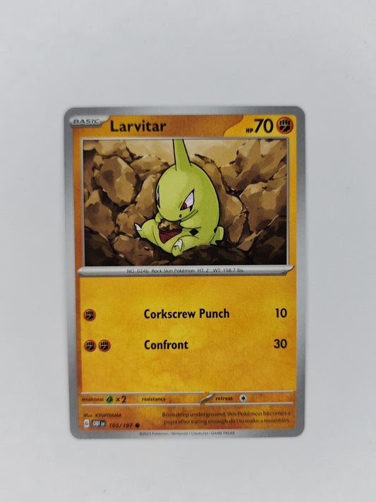 Larvitar 105/197 Pokémon TGC Obsidian Flames