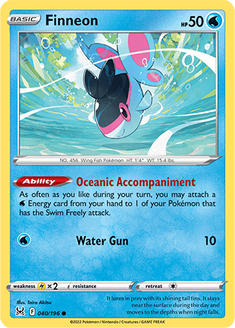 Finneon  40/196 Pokémon TCG Lost Origin