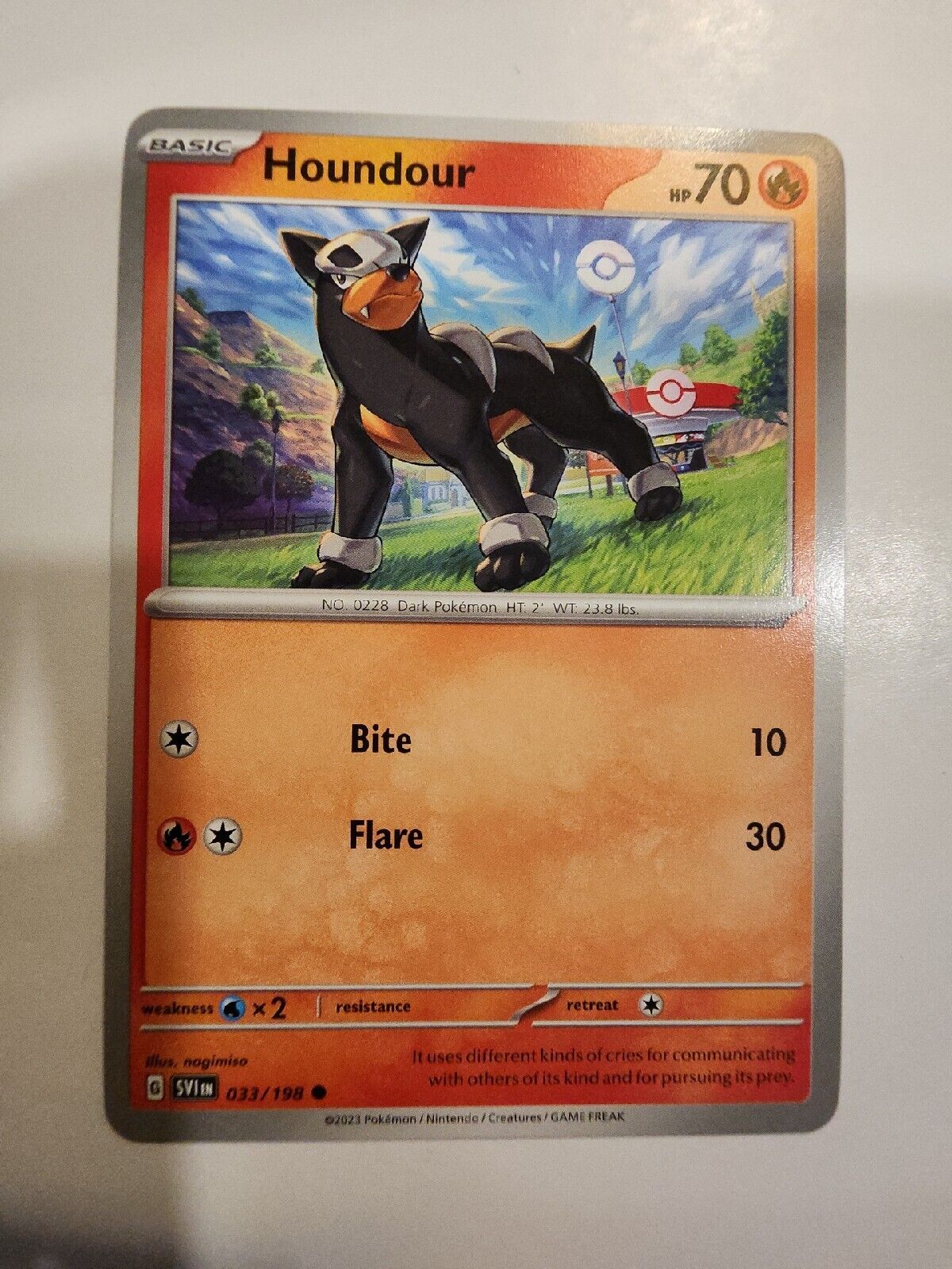 Houndour 33/198 Pokémon TGC Scarlet & Violet