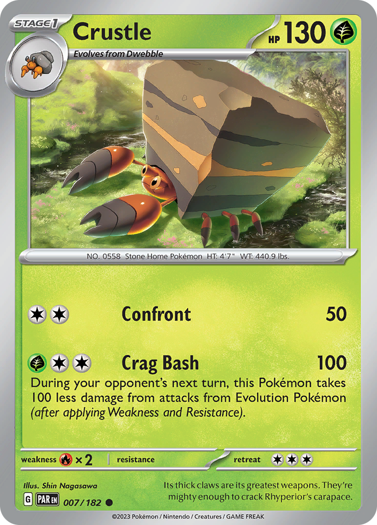 Crustle  7/182 Pokémon TCG Paradox Rift