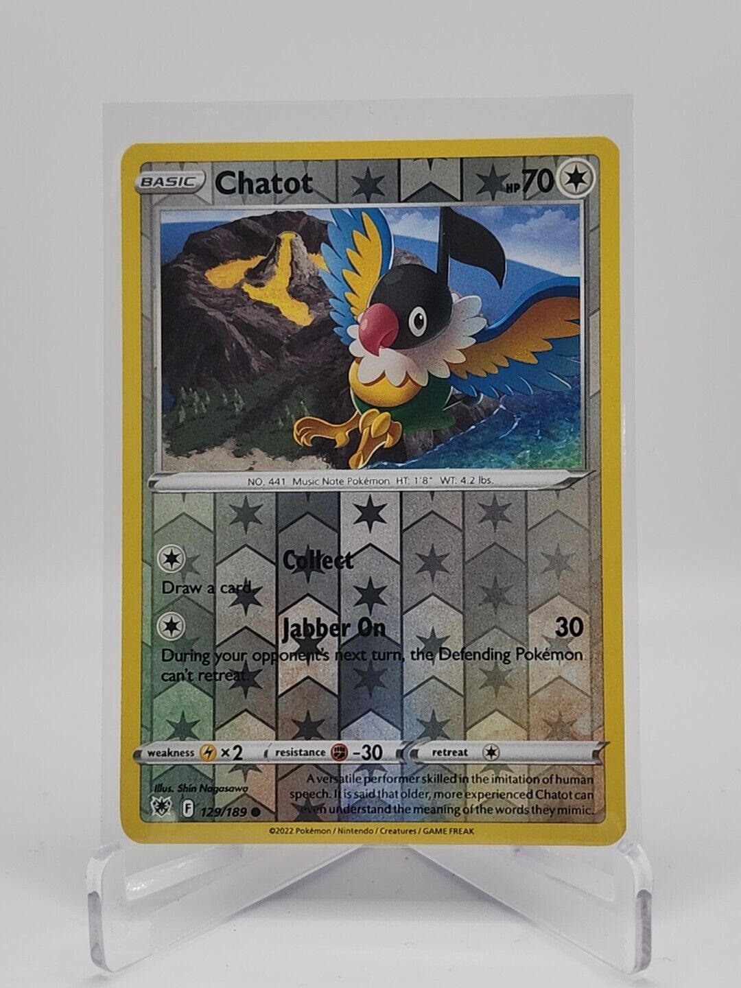 Chatot [Reverse Holo]  129/189 Pokémon TCG Astral Radiance