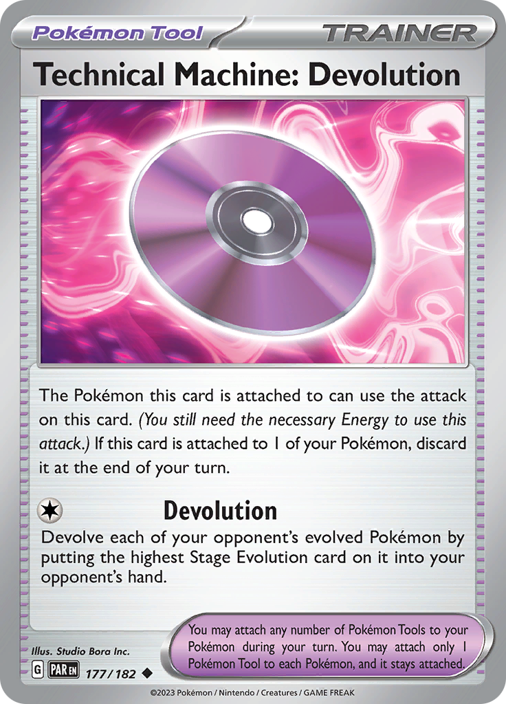 Technical Machine: Devolution  177/182 Pokémon TCG Paradox Rift