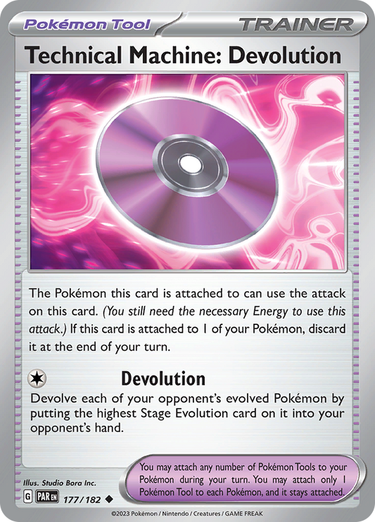 Technical Machine: Devolution  177/182 Pokémon TCG Paradox Rift