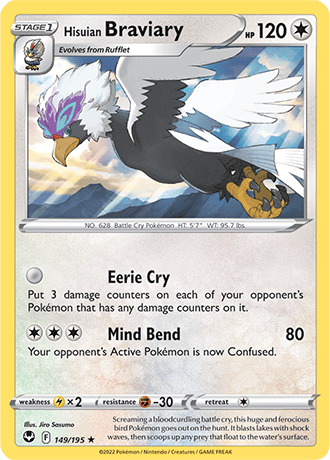 Hisuian Braviary  149/195 Pokémon TCG Silver Tempest