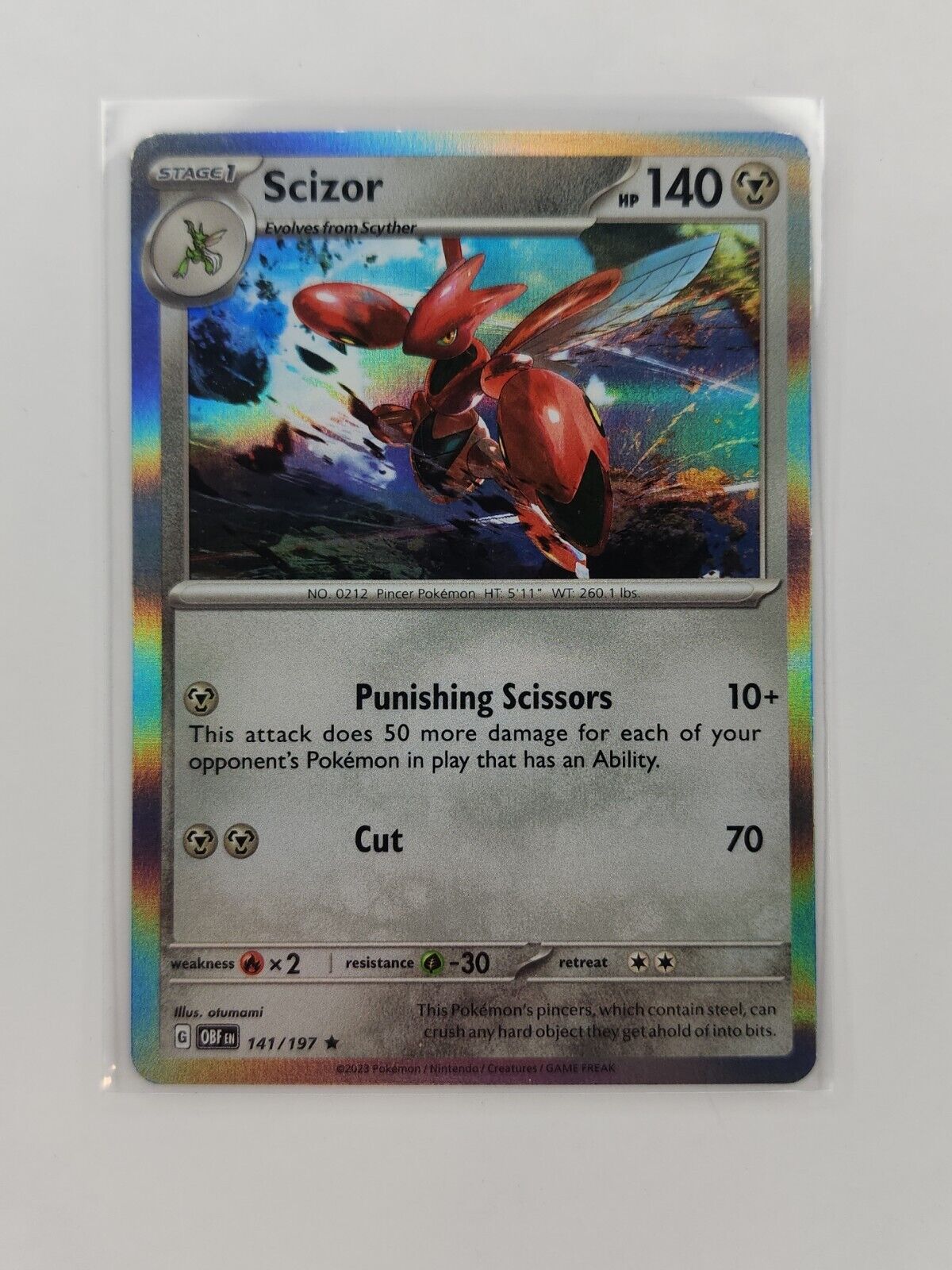 Scizor [Holo] 141/197 Pokémon TGC Obsidian Flames