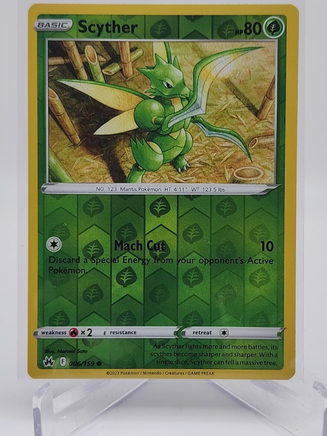 Scyther [Reverse Holo]  6/159 Pokémon TCG Crown Zenith