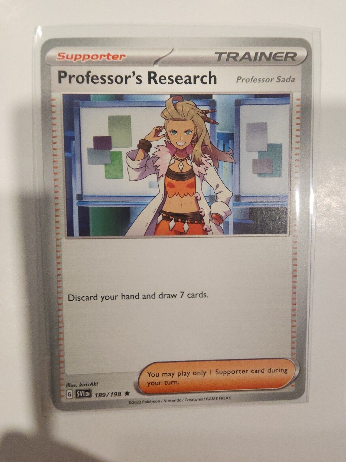 Professor's Research: Professor Sada 189/198 Pokémon TGC Scarlet & Violet