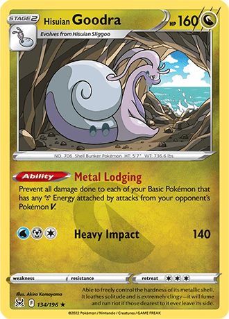 Hisuian Goodra  134/196 Pokémon TCG Lost Origin