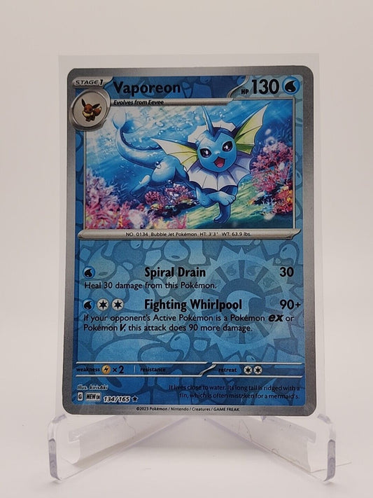 134/165 Vaporeon [Reverse Holo]  Pokémon TGC Scarlet & Violet - 151