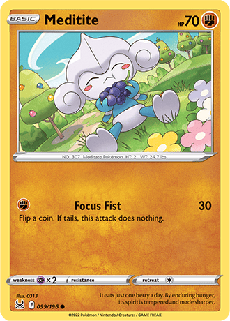 Meditite  99/196 Pokémon TCG Lost Origin