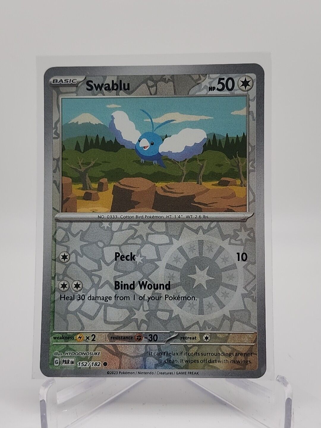 Swablu [Reverse Holo]  152/182 Pokémon TCG Paradox Rift