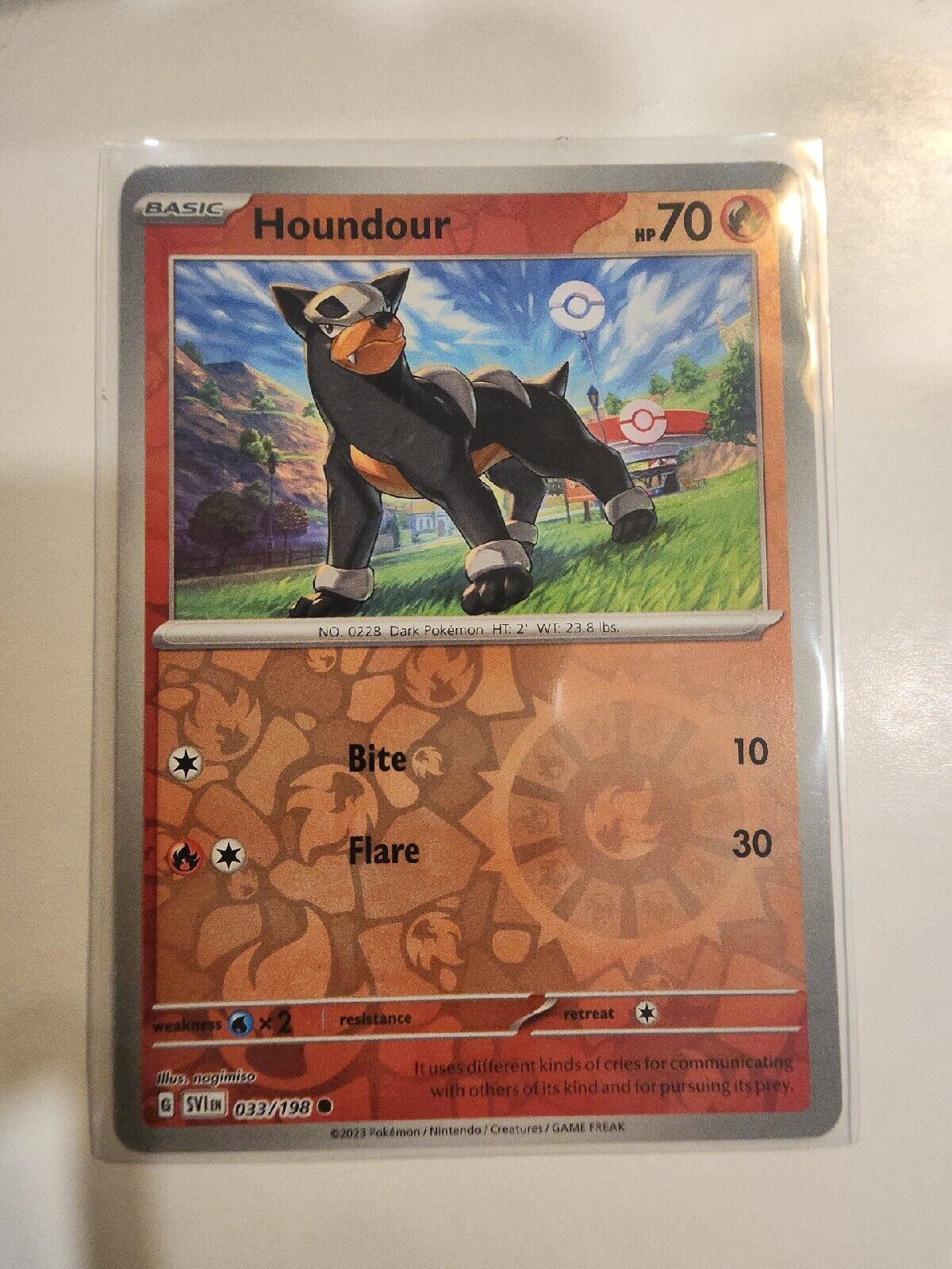 Houndour [Reverse Holo] 33/198 Pokémon TGC Scarlet & Violet