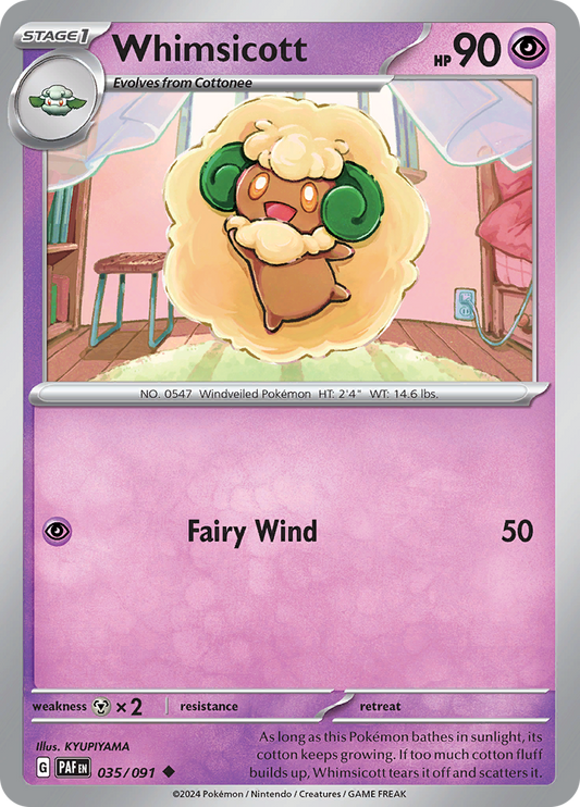 Whimsicott  35/91 Pokémon TCG Paldean Fates