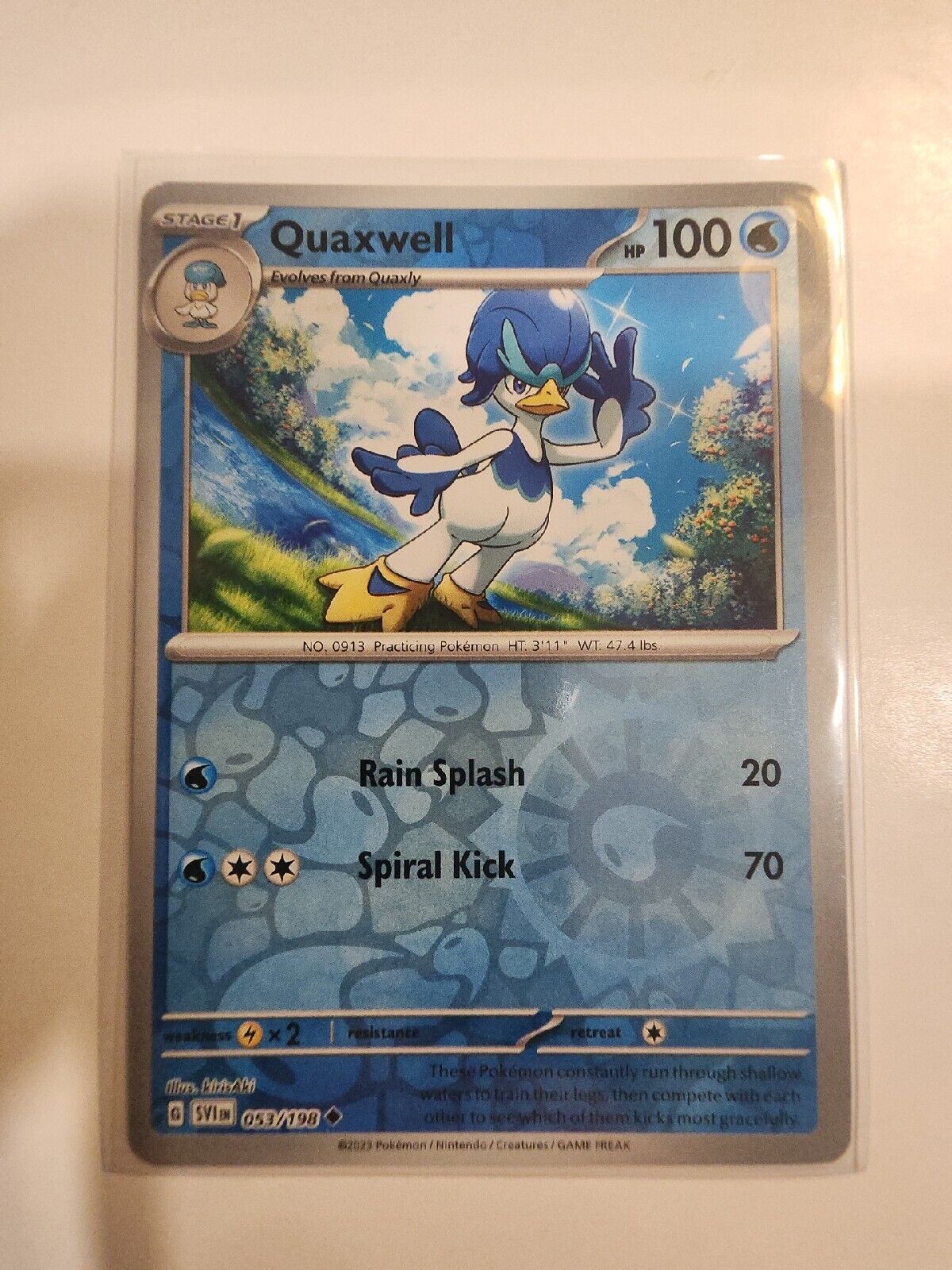 Quaxwell [Reverse Holo] 53/198 Pokémon TGC Scarlet & Violet