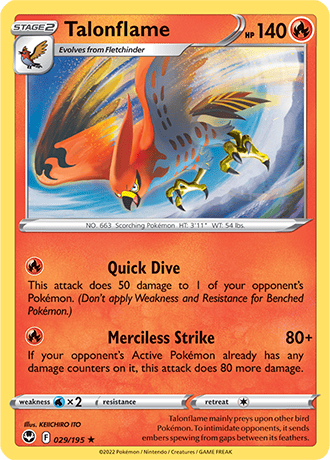 Talonflame  29/195 Pokémon TCG Silver Tempest