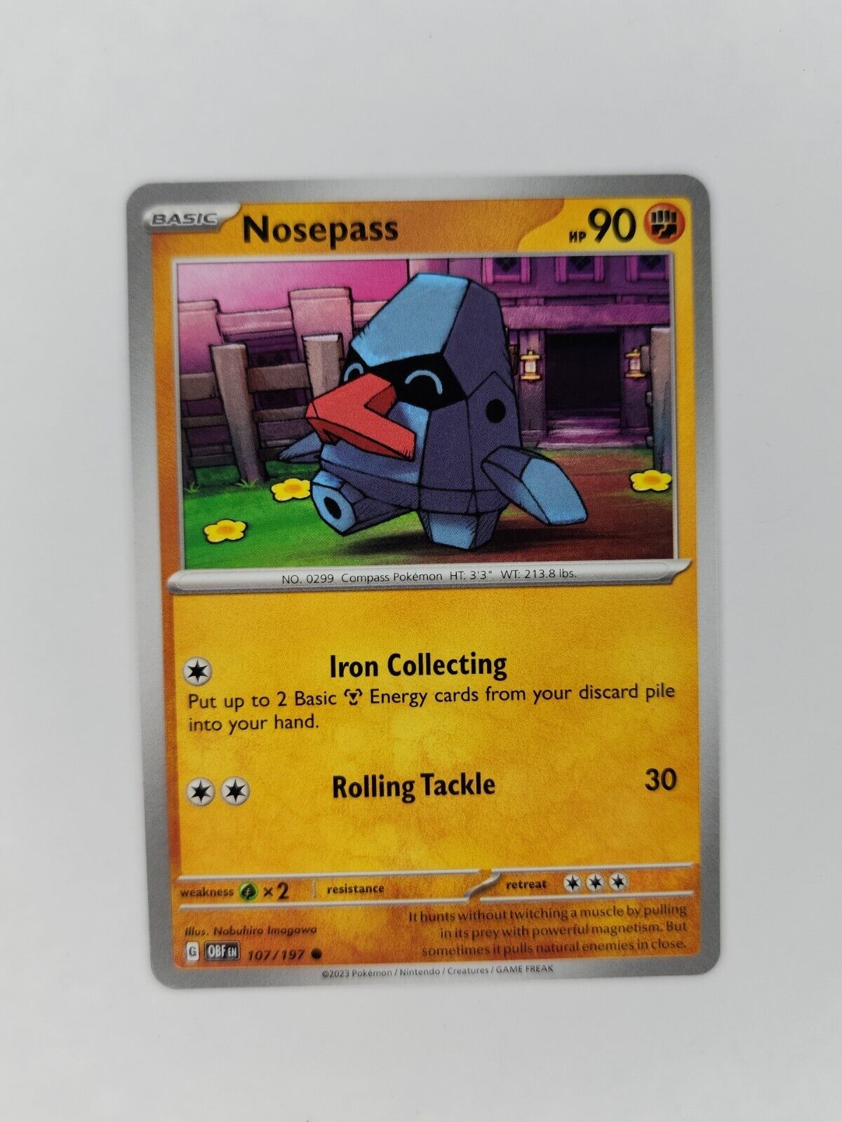 Nosepass 107/197 Pokémon TGC Obsidian Flames