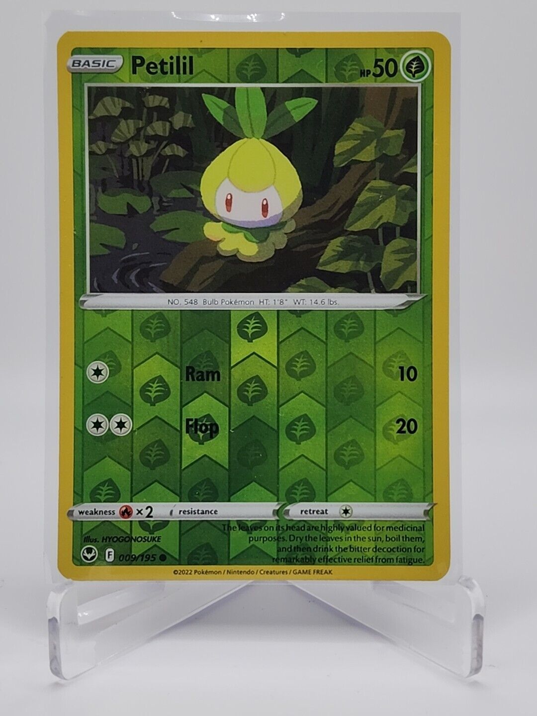 Petilil [Reverse Holo]  9/195 Pokémon TCG Silver Tempest