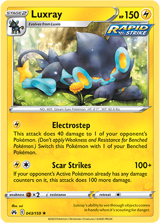 Luxray  43/159 Pokémon TCG Crown Zenith