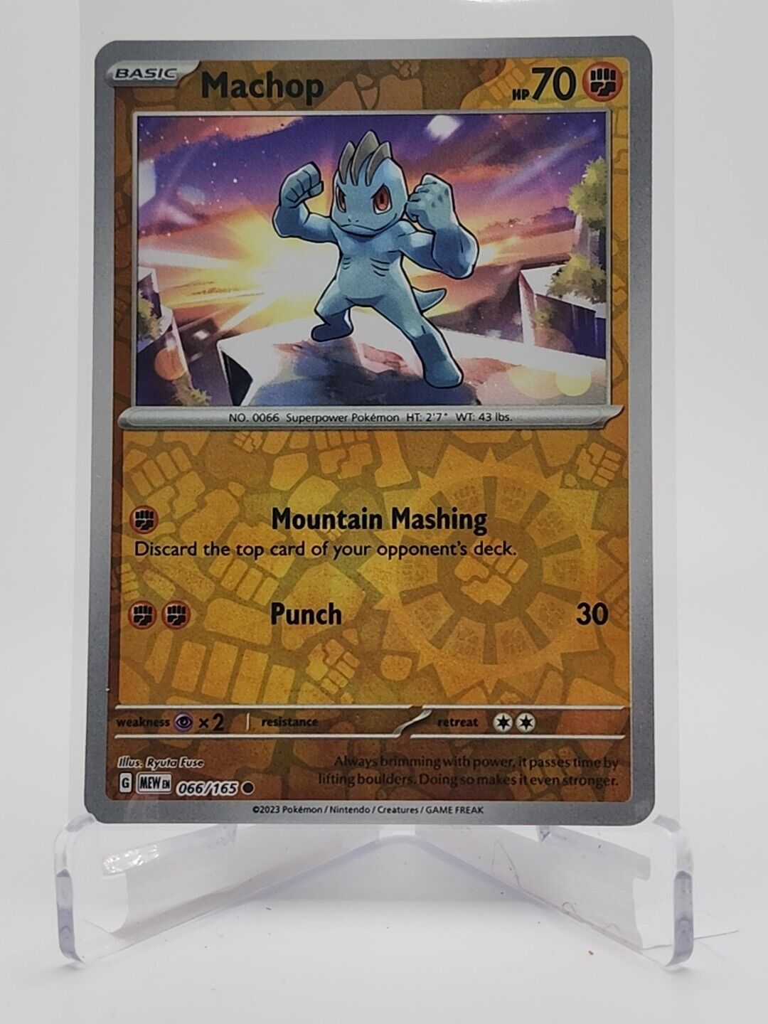 66/165 Machop [Reverse Holo]  Pokémon TGC Scarlet & Violet - 151