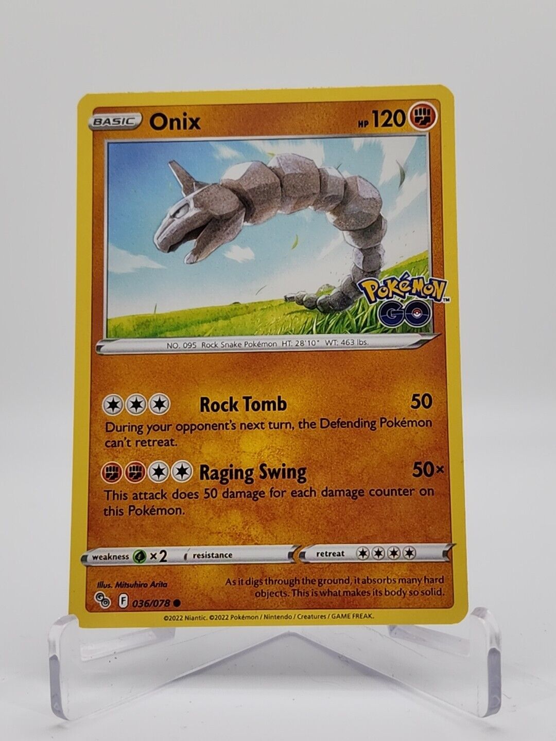 Onix 36/78 Pokémon TGC Pokemon Go