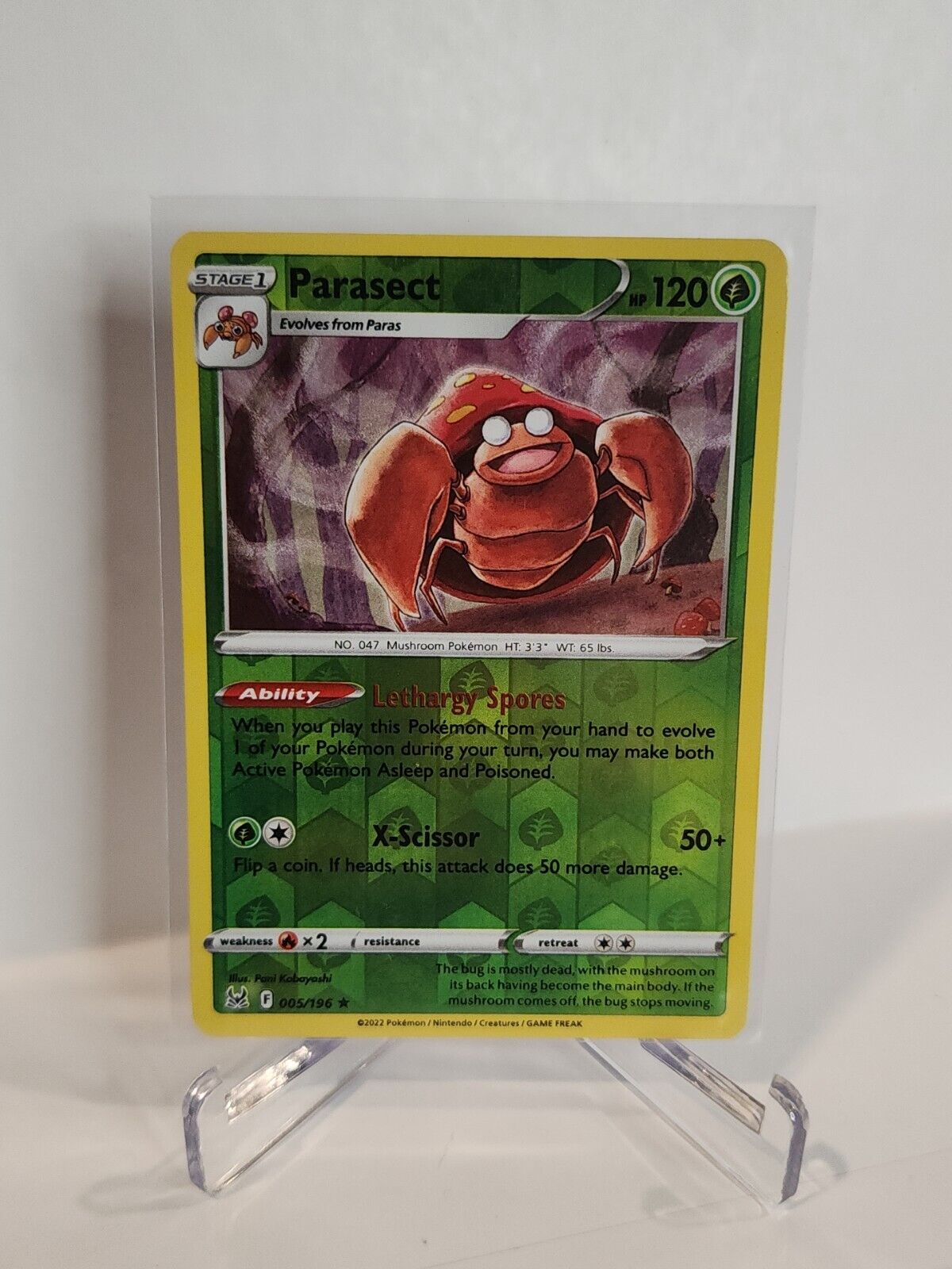 5/196 Parasect [Reverse Holo]  Pokémon TGC Lost Origin