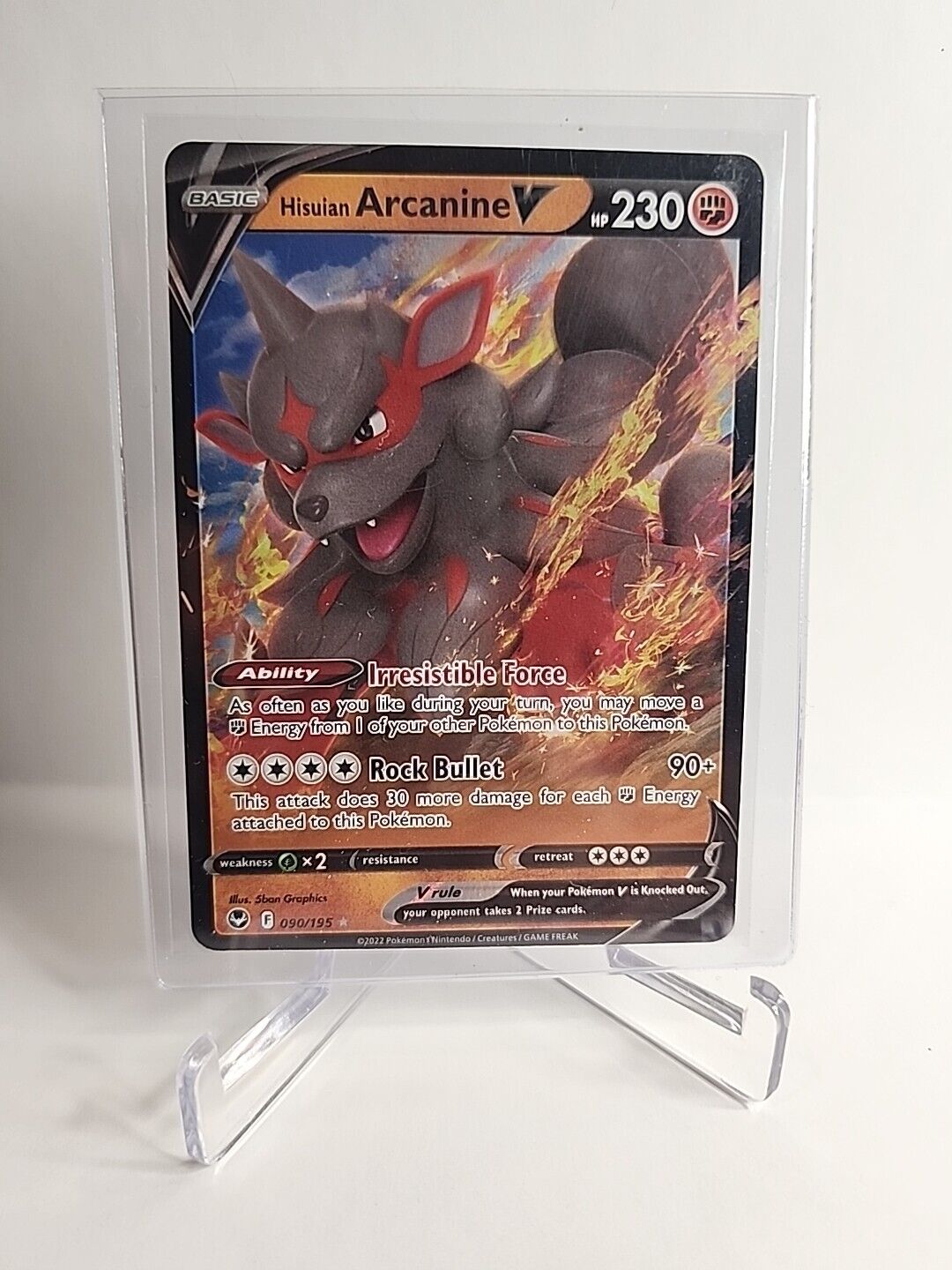 Hisuian Arcanine V  90/195 Pokémon Cards Silver Tempest