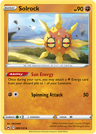 Solrock  69/159 Pokémon TCG Crown Zenith