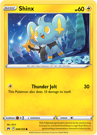 Shinx  40/159 Pokémon TCG Crown Zenith