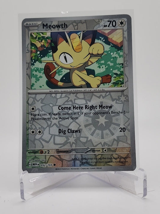 52/165 Meowth [Reverse Holo]  Pokémon TGC Scarlet & Violet - 151