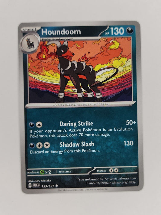 Houndoom 133/197 Pokémon TGC Obsidian Flames