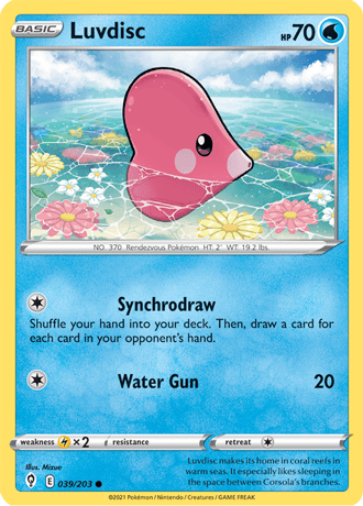 Luvdisc  39/203 Pokémon TCG Evolving Skies