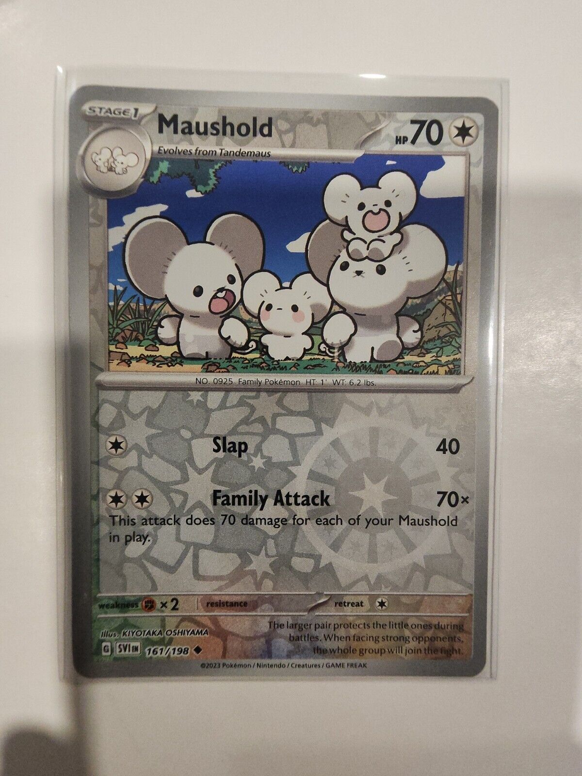 Maushold [Reverse Holo] 161/198 Pokémon TGC Scarlet & Violet