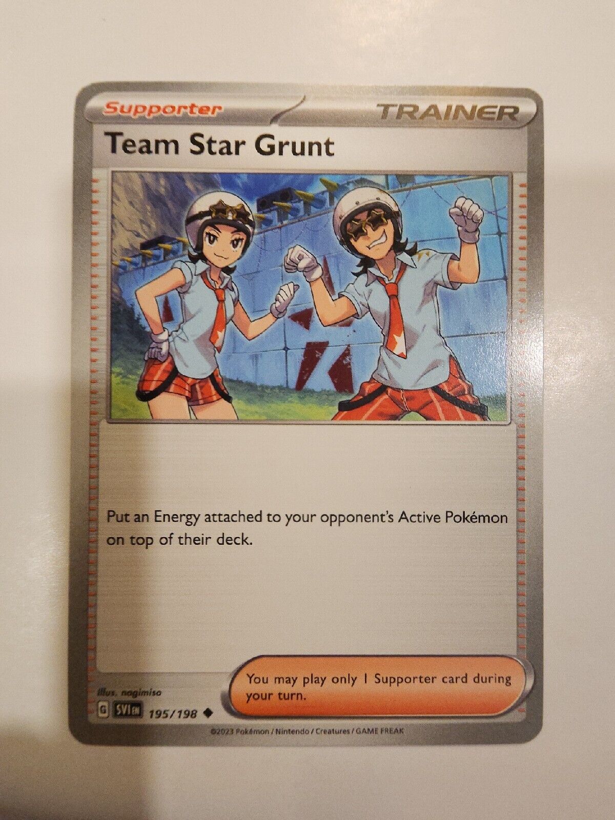 Team Star Grunt 195/198 Pokémon TGC Scarlet & Violet