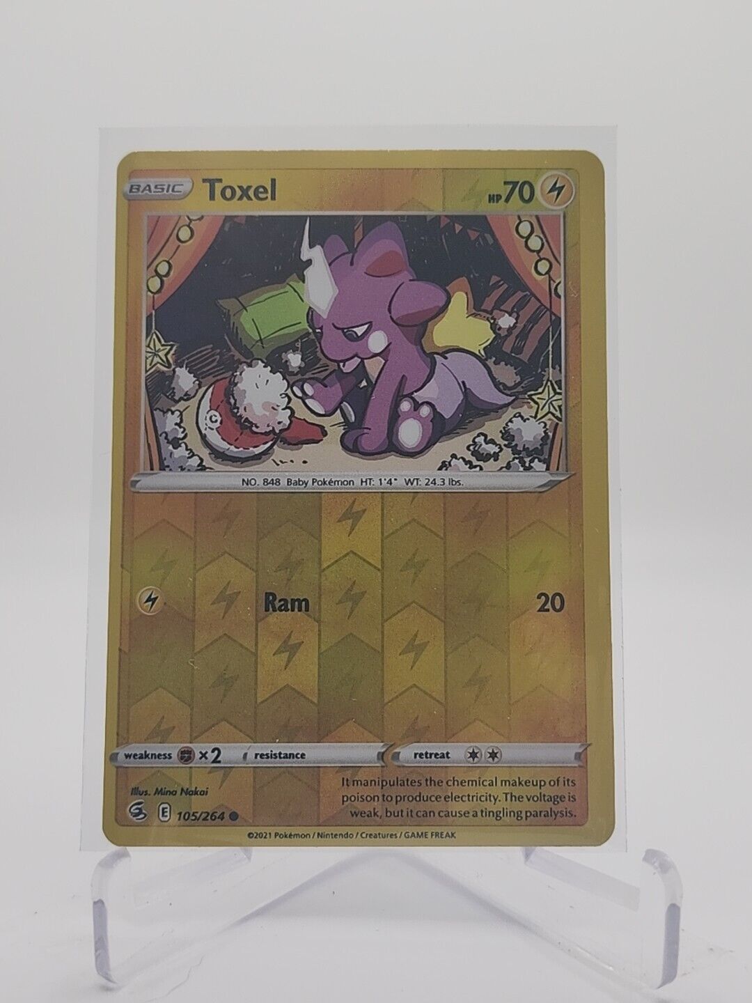 Toxel [Reverse Holo] 105/264 Pokémon TGC Fusion Strike