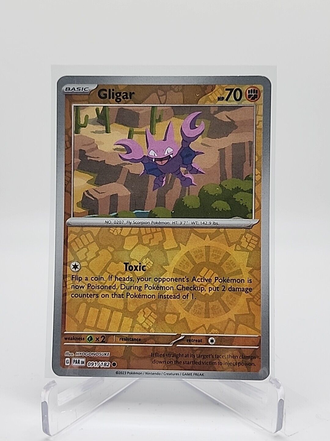 Gligar [Reverse Holo]  91/182 Pokémon TCG Paradox Rift