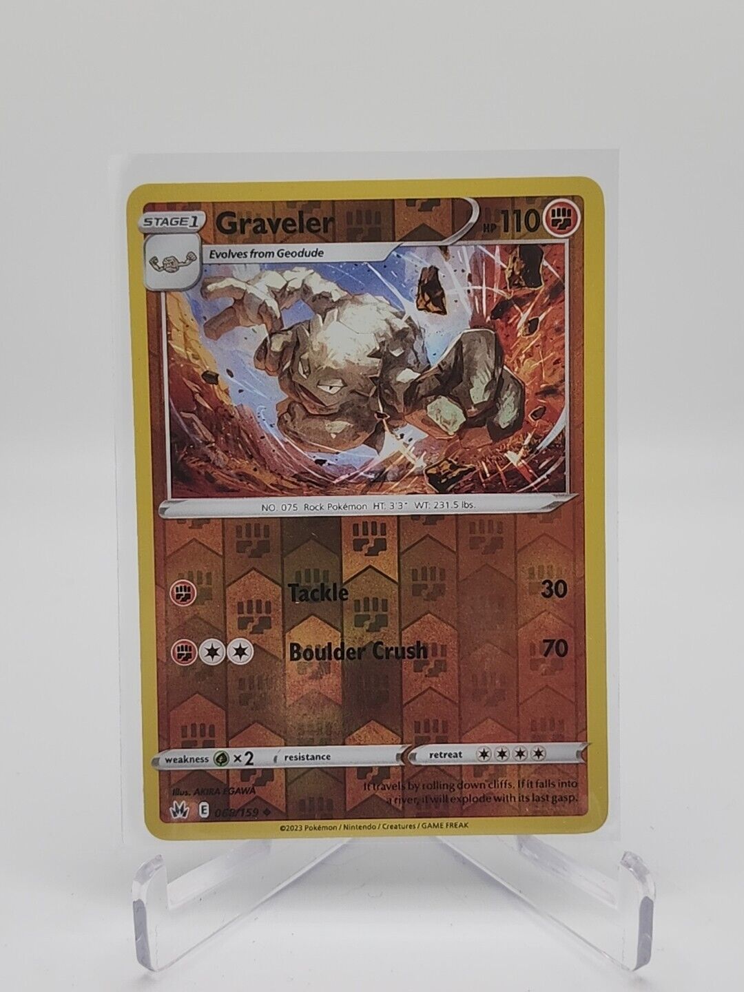 Graveler [Reverse Holo] 68/159 Pokémon TGC Crown Zenith